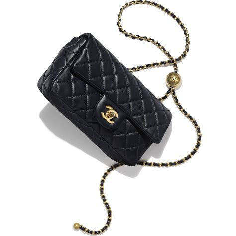 chanel as1787 b02916 n6517|Mini classic handbag, Lambskin, black — Fashion .